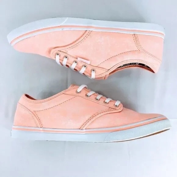Vans Off the Wall Women Canvas Sneakers (TC9R) Classic C&L Era 59 in Peach Sz 8 - Picture 5 of 12